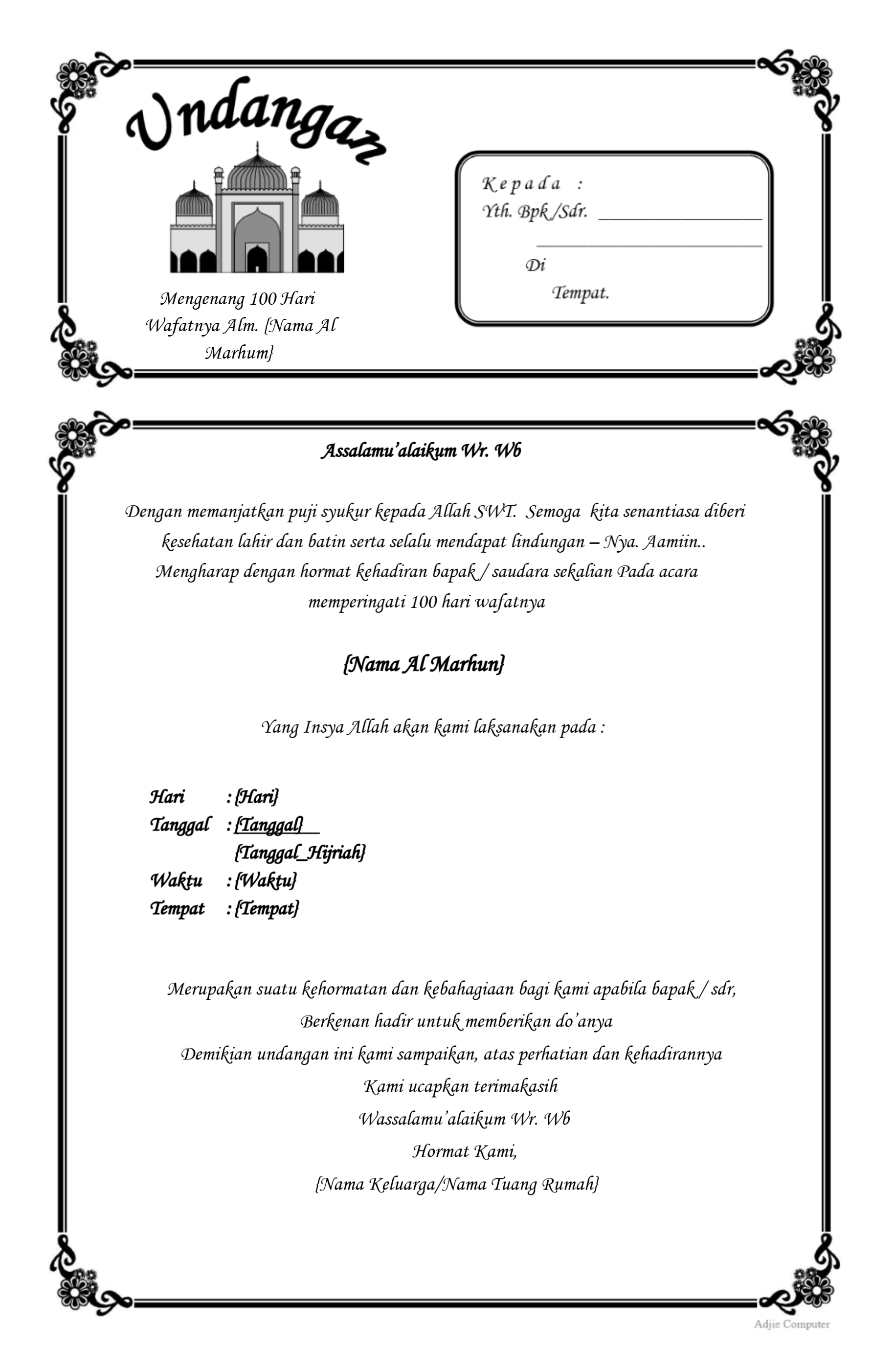 Tahlil 100 Hari